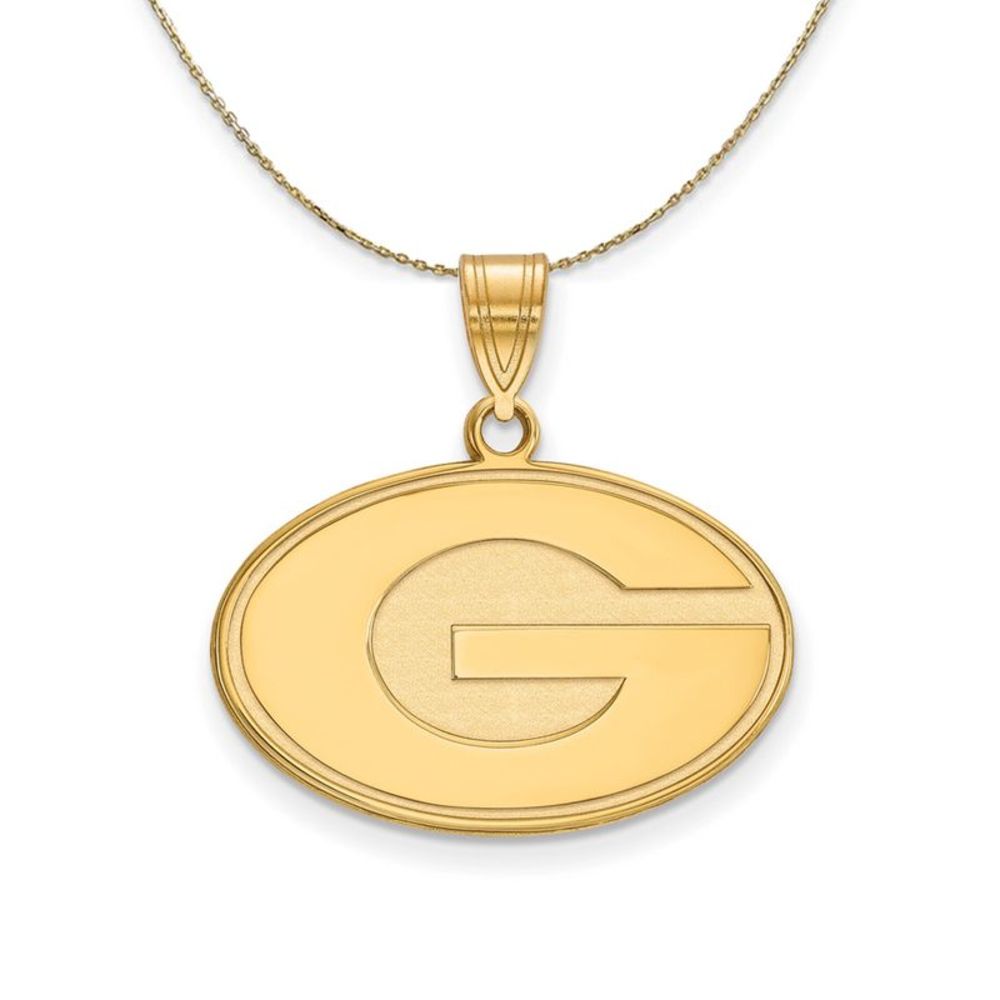 14k Yellow Gold U. of Georgia Medium 'G' Necklace - 22 Inch
